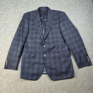 Alberto Zimni Blazer Mens 42 Blue Reda 1865 Super 110s Italy Made 2 Button